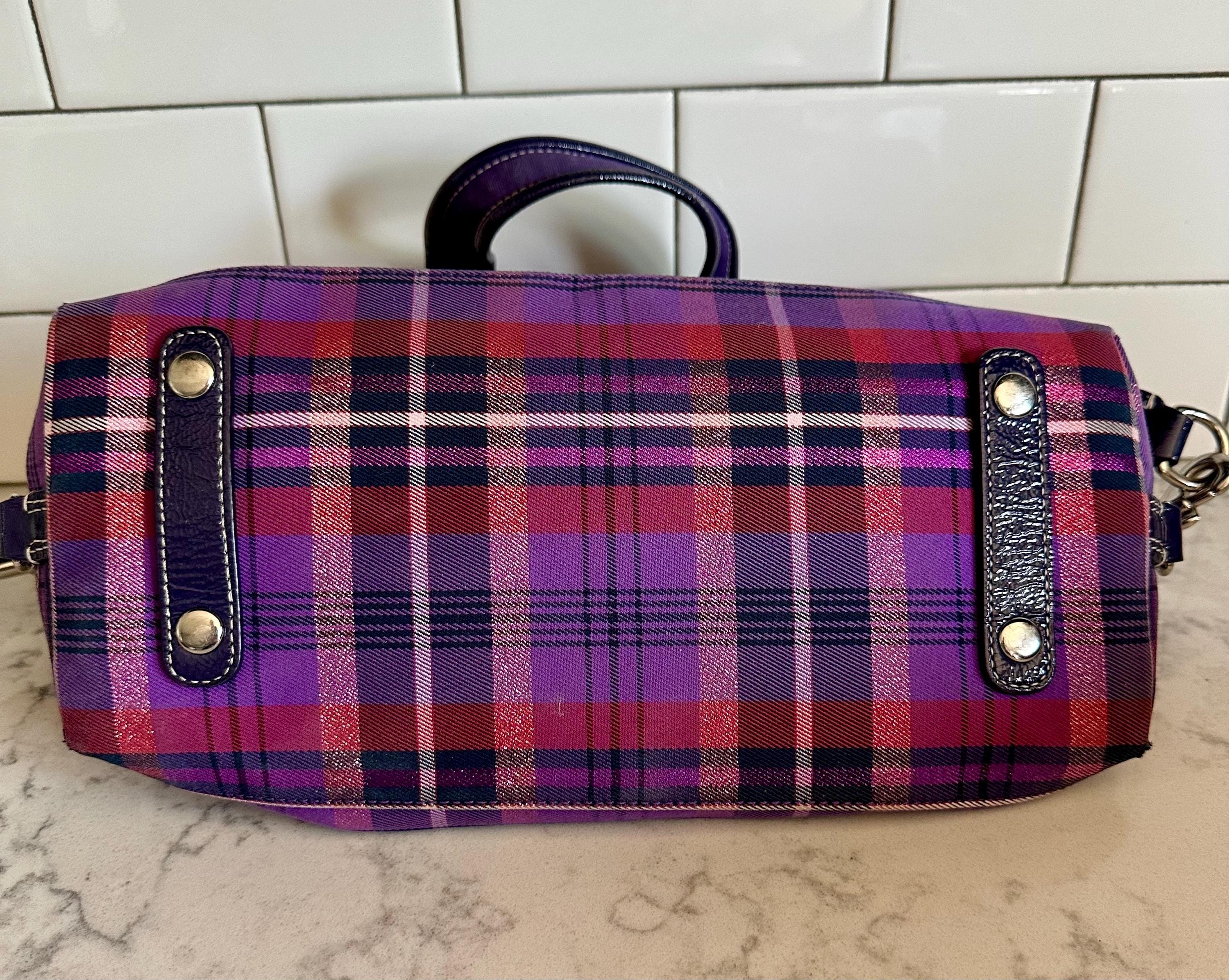 Vintage Coach Poppy Tartan Plaid Handbag With Wristlet - Etsy
