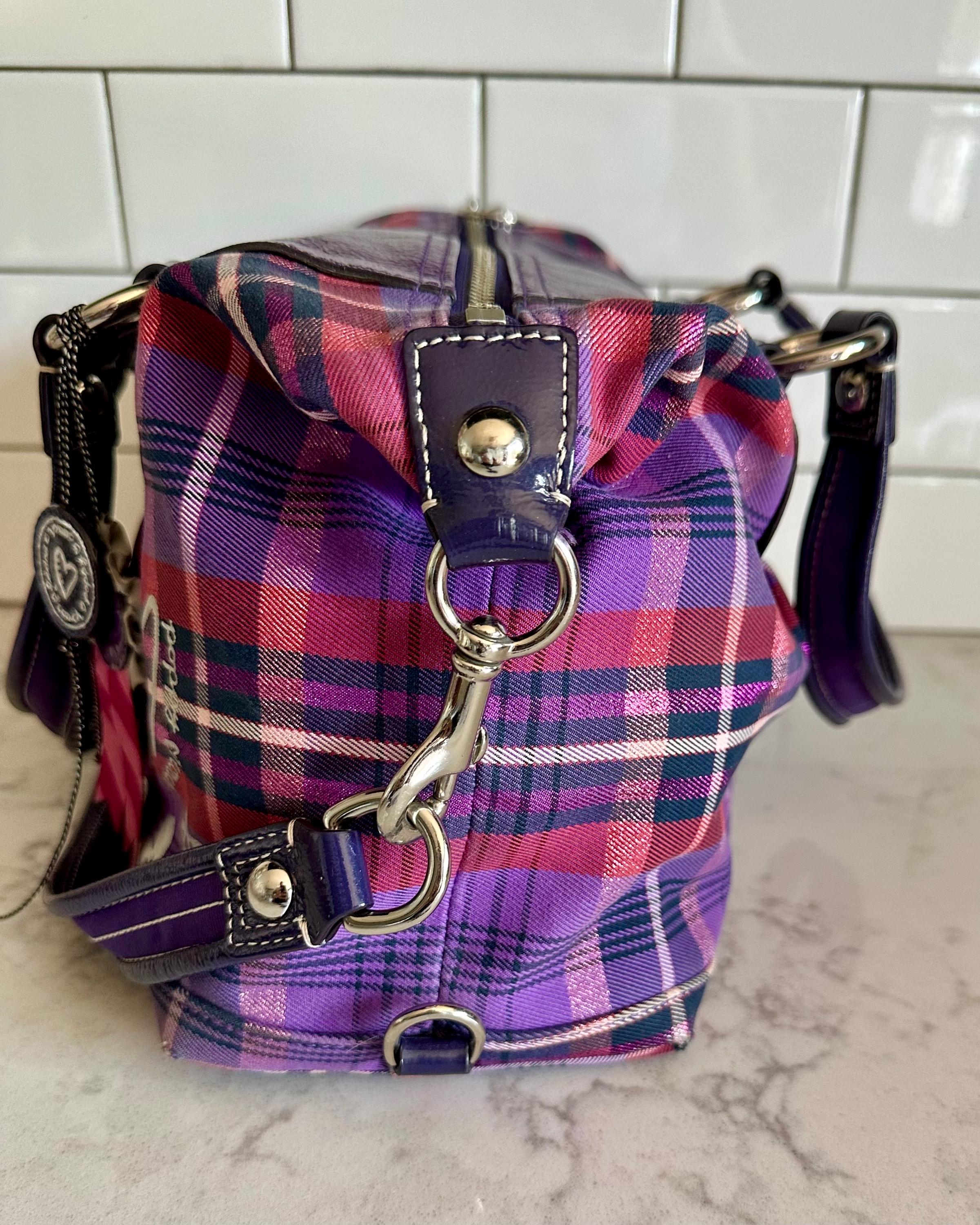 Vintage Coach Poppy Tartan Plaid Handbag With Wristlet - Etsy