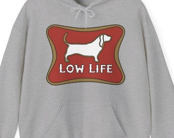 Basset Hound Moletom Com Capuz Presente Engraçado Para Basset Hound Mãe Eu amo Basset Hounds Low Life