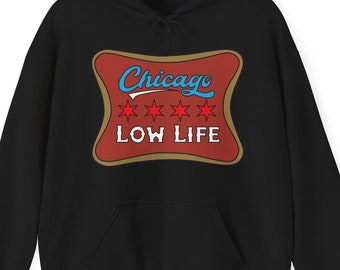 Chicago Hoodie engraçado presente para amigos bebendo roupas da bandeira de Chicago