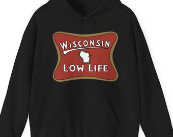 Presente engraçado com capuz de Wisconsin para ele Moletom engraçado para beber para amigos Presente de Wisconsin
