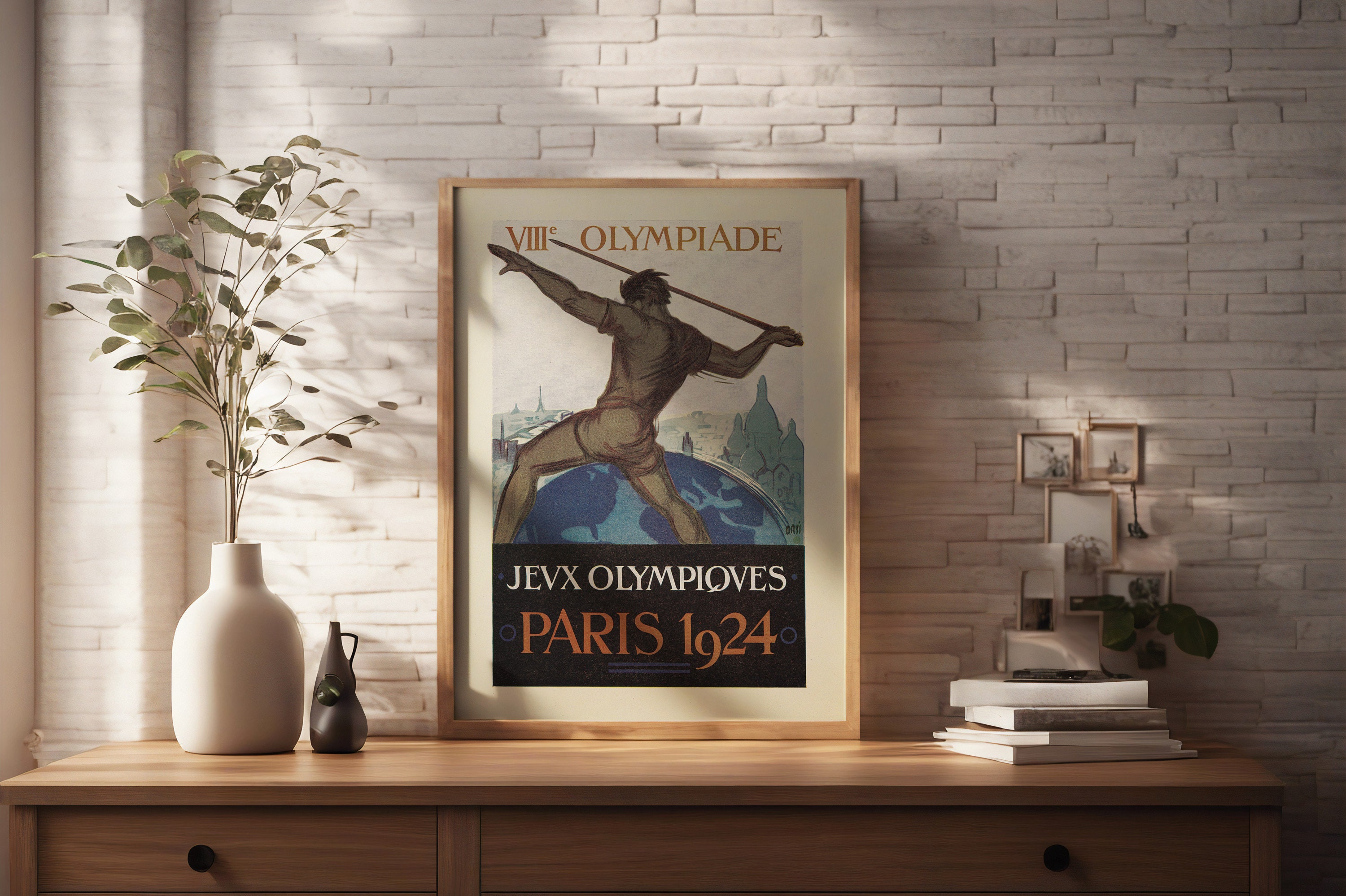 Paris Olympics 1924 Printable Wall Art. Instant Digital Download of ...