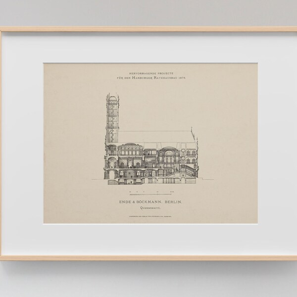 Vintage Architecture Sketch Art | Architecture Print | Berlin | Ink Drawing | Architecture poster | Venice Drawing | Minimalist Wall Art