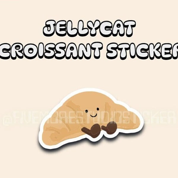 Jellycat Croissant Sticker | Handmade