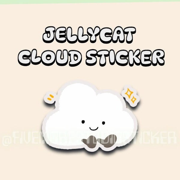 Jellycat Cloud Sticker | Handmade