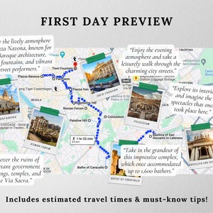 Rome Map Guide & 3-Day Itinerary | Digital Travel Planner | Mobile-Friendly Ebook Tour Guide with 50+ Locations image 6
