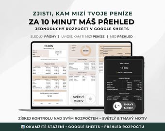 Jednoduchý rozpočet v Google Sheets | Plánovač financí | Přehled příjmů a výdajů | Budget planner CZ