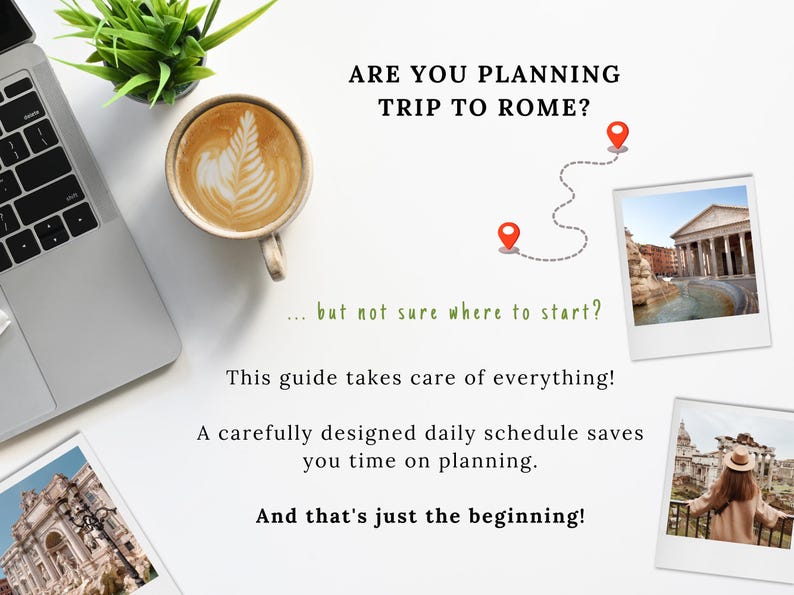 Rome Map Guide & 3-Day Itinerary | Digital Travel Planner | Mobile-Friendly Ebook Tour Guide with 50+ Locations image 2