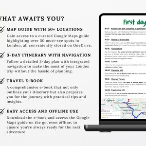 Rome Map Guide & 3-Day Itinerary | Digital Travel Planner | Mobile-Friendly Ebook Tour Guide with 50+ Locations image 4