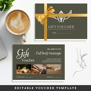 Massage Surprise Gift Voucher, Birthday Wellness, Customizable Anniversary Ticket For Partner, Printable Editable Present, Relaxation Time