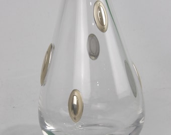Crystal Vase with Silver-Coated Bilaminate