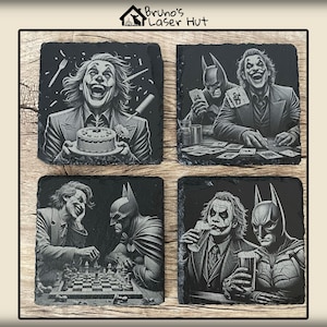 Funny Movie Character Gift, Slate Coaster Set, Beer Coasters, Whiskey Coaster, Funny Gift, Halloween Gift, Housewarming Gift, Seasonal