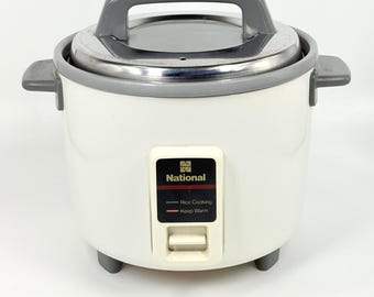 National Rice-O-Mat SR-10FGH White Cooker 4 Cup w/ Orig Manual-Tested