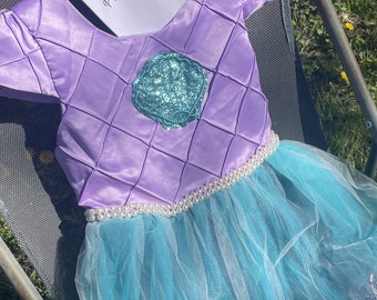 Princess Ariel-Inspired Dress & Accessory Set - Enchanting Mermaid Costume for Girls
