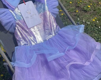 Enchanted Sea Princess Dress & Headband Set - Ariel-Inspired Tutu Costume for Girls - Ideal Party Wear