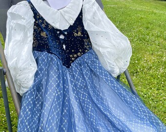 Déguisement Anna enchantée pour fille - Robe de princesse La Reine des neiges à manches longues pour le cosplay et Halloween tailles 2T-8T