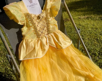 Belle robe de princesse enchantée pour fille | Idéal pour une robe d'anniversaire, Halloween et Pâques