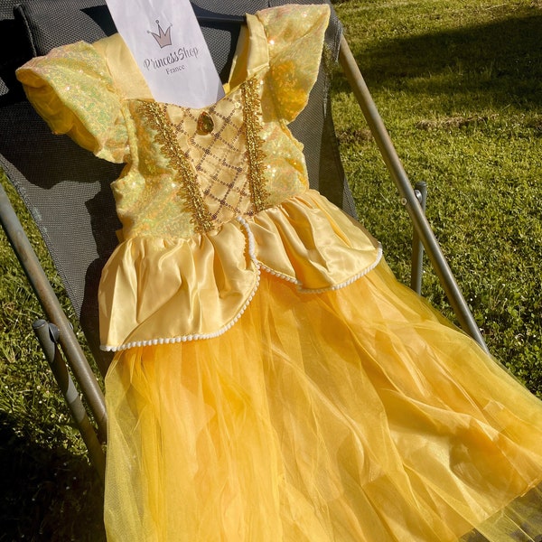 Enchanted Belle Princess Dress for Girls | Ideal for Birthday Dress, Halloween & Easter Celebrations