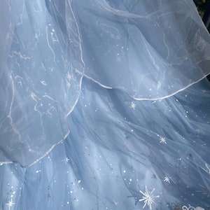 Robe Cendrillon enchanteresse pour fille Robe d'anniversaire de princesse à sequins Déguisement conte de fées pour enfants image 7