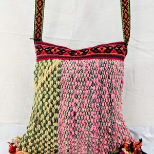 Multicolor Peruvian Crossbody Bag, Handwoven Alpaca bag , Wool Crossbody Bag, Boho Bag, Hippie Bag, Ethno Bag, tribal aztec