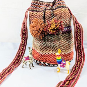 Multicolor Peruvian Crossbody Bag, Handwoven Alpaca bag , Wool Crossbody Bag, Boho Bag, Hippie Bag, Ethno Bag, tribal aztec