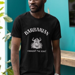 Barbarian Rage T-Shirt, Dungeons and Dragons, RPG Apparel, DND Shirt, Fantasy Clothing, Geek Gift