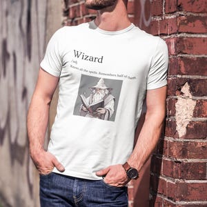 Wizard D&D Tshirt, Dungeons and Dragons Tee, Unisex Heavy Cotton Shirt, Dungeon Master Gift, Role Playing Game Apparel