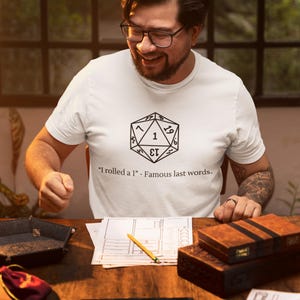 Dungeon Master Tshirt, RPG Gaming Tee, Dungeons and Dragons Shirt, Tabletop Gaming Top, DnD Apparel, Critical Fail Unisex Heavy Cotton
