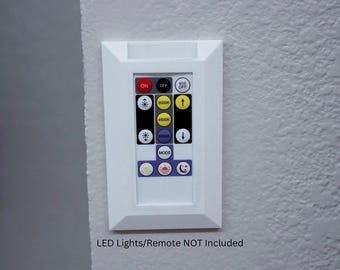 LED Remote Wall Mount – Sleek Design, Multiple Colors Available (3D Printed)