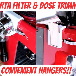 Portafilter & Dose Trimming Hangers - Breville Barista Organizer | Dual-Side Mount - 3D Printed