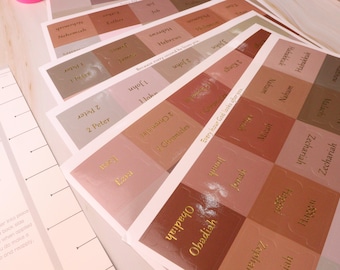 Earth Tone Laminated Bible Tabs, Bible Study Supplies, Study Bible Tabs, Easy Apply and Read