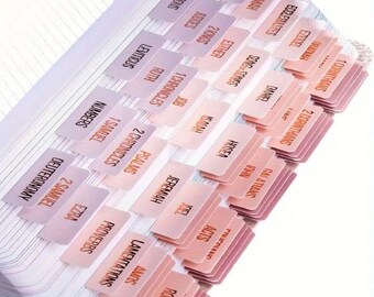 Nude Laminated bible tabs, Bible Study Supplies, Study Bible Tabs, Easy Apply and Read