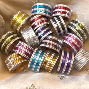 Kids&#39; Bangle sets traditional Indian and Pakistani bangles, including Karah, Churiya, Churi, and Churiyan. Indian wedding, Eid, Diwali 6-24M
