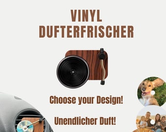 Personalisierter Vinyl Dufterfrischer, Lufterfrischer mit Foto, Autolufterfrischer