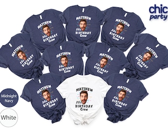 Custom Photo Birthday Shirt: Personalized Face Name Tee