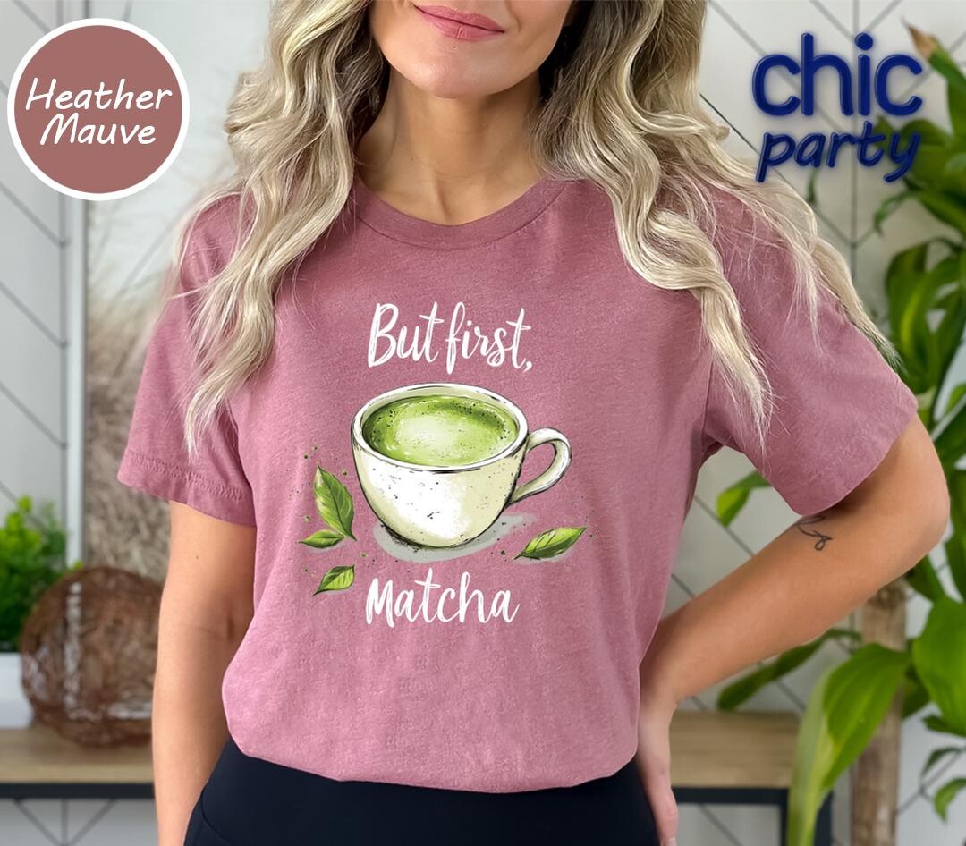 But First Matcha T-shirt, Green Tea Latte Social Club Tee - Etsy