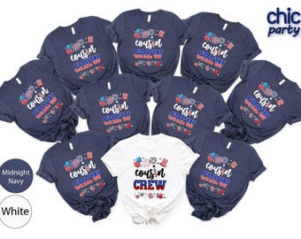 Cousin Crew 4th of July Matching T-Shirts: Patriotic Family Tees