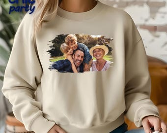 Aangepaste fotosweaters, gepersonaliseerd teamsweater, familiesweater, groepssweater, aangepaste huisdierfotosweatshirt