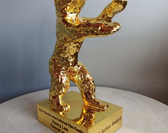 Golden Bear 1:1 Award Replica Venice Film Festival Berlinale Trophy Statue