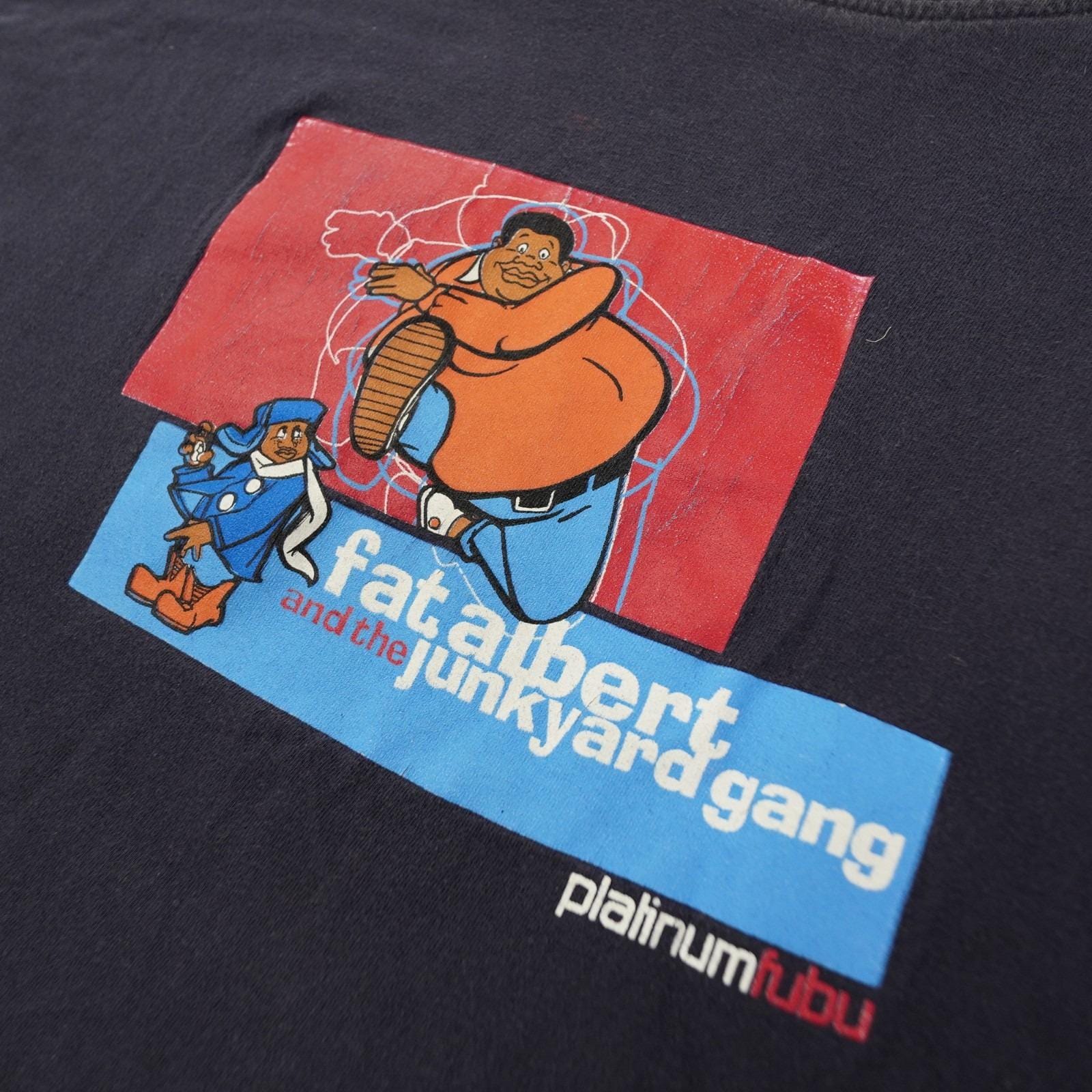 Platinum Fubu Vintage Fat Albert Long Sleeve Graphic T Shirt Blue