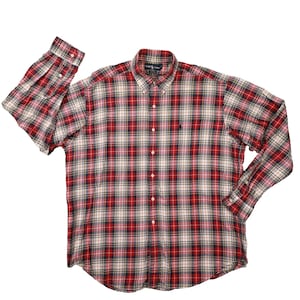 Ralph Lauren Men&#39;s Vintage Red Blue Plaid Blaire Button Up Shirt size XXL