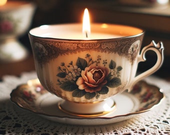 Vintage Teacup Candle