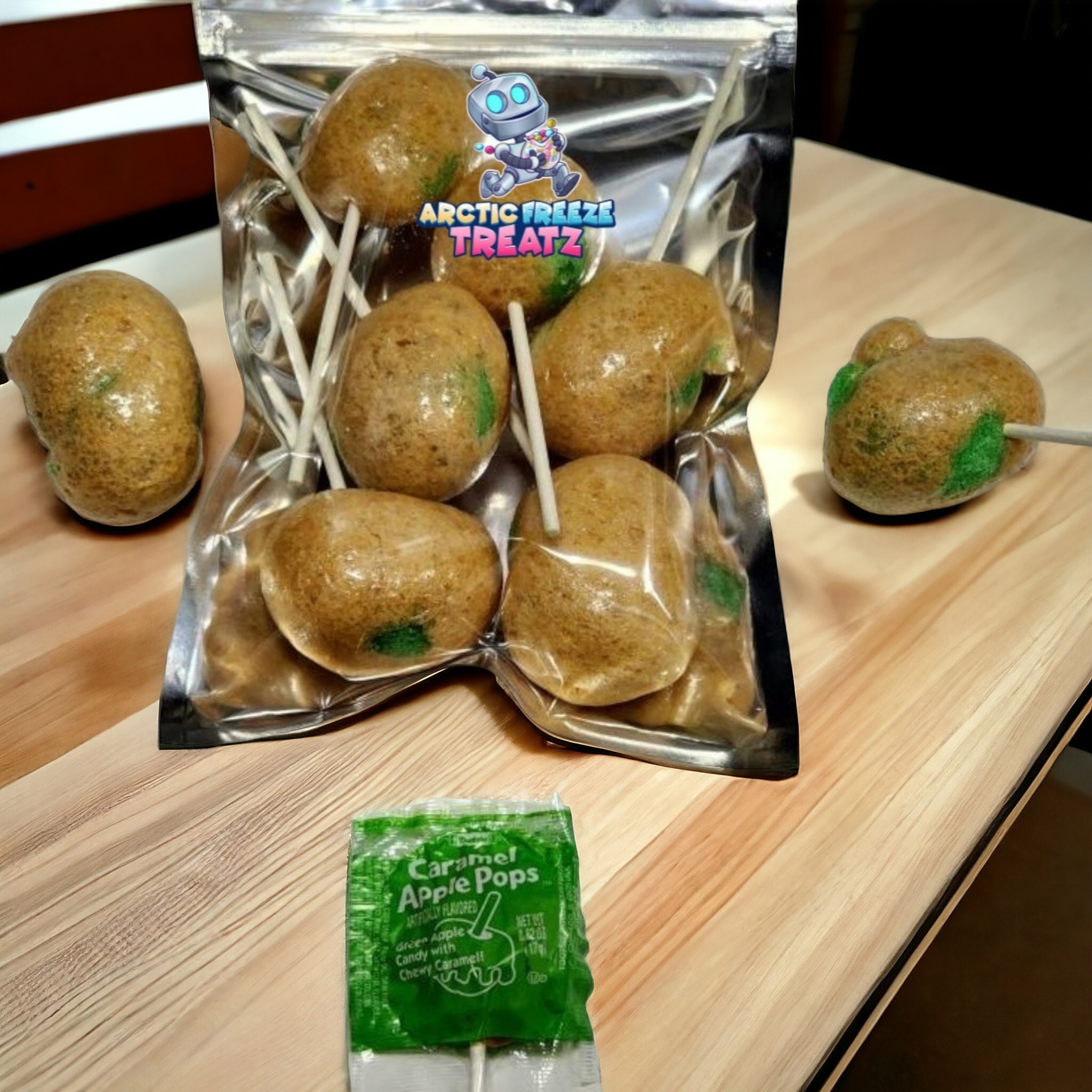 Freeze Dried CARAMEL APPLE POPS