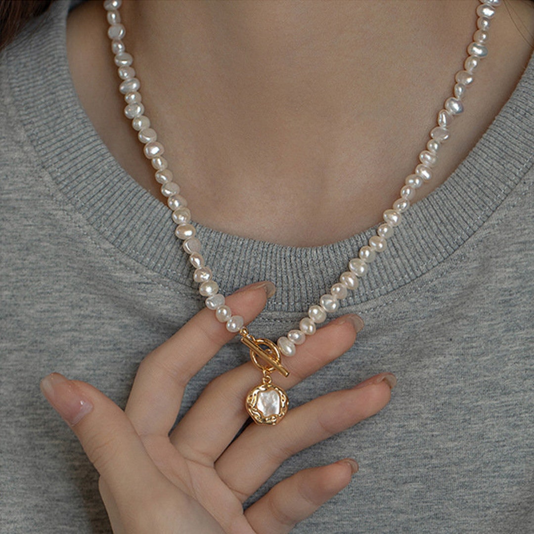 【HYERES LOR】22FW★ Essence Pearl 14K Pearl 04 Necklace HYERES LOR】22FW☆ Essence Pearl 14K Pearl 04 Necklace