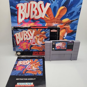 Bubsy Super Nintendo SNES CIB Complete w/ Poster | Cleaned | Tested | Fast Shipping | ntsc