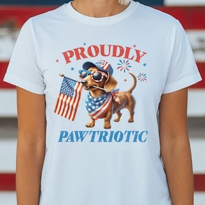 Patriotic Dog Shirt, Dog Lover Shirt, July 4th Shirt, Independence Day, Gifts for Dog Owners, Dachshund Shirt, Patriotic Doxie, Dachshund