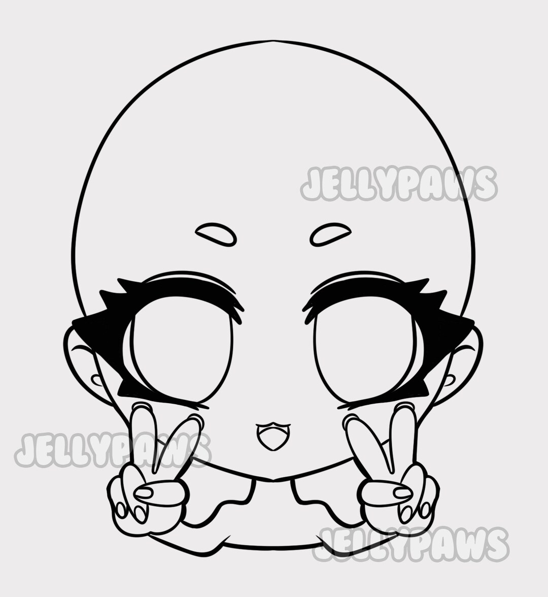 Chibi Peace Base Adoptables, YCH, Fursonas - Etsy