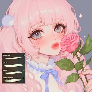 Soft Anime Brushes - Procreate - Jelly Art Brushes, Soft Brushes, Anime Procreate, Cute Kawaii Brushes