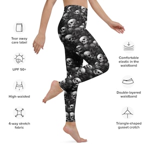 Crânes gothiques | Leggings de yoga