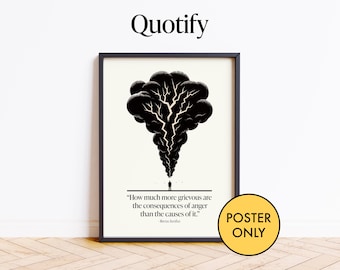 Marcus Aurelius Stoic Quote Poster | Premium Matte Print | Stoicism Wall Art Gift | Version 1 Visual Graphic